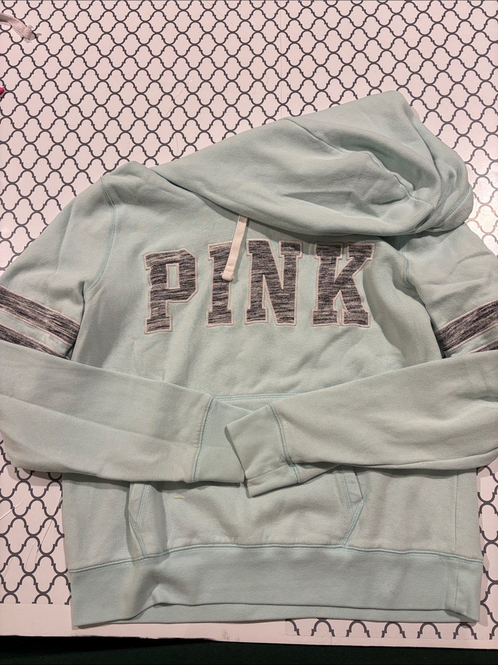 PINK Light Mint Pullover Hoodie